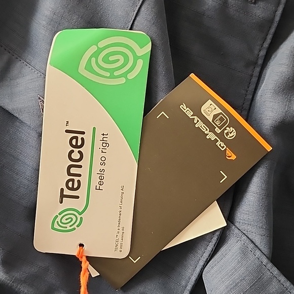 Quiksilver Waterman Collection Navy Casual Button Down Shirt (Eco Friendly) - Picture 6 of 6